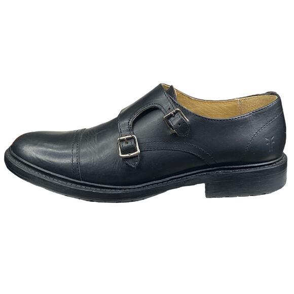 Frye Mens James Double Monk Strap Black Leather Slip On Oxford Size US 8.5 main image 7